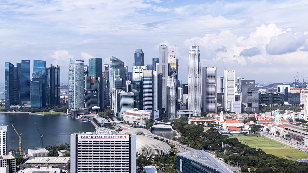 Singapore central business district office building exterior, CBD skyline